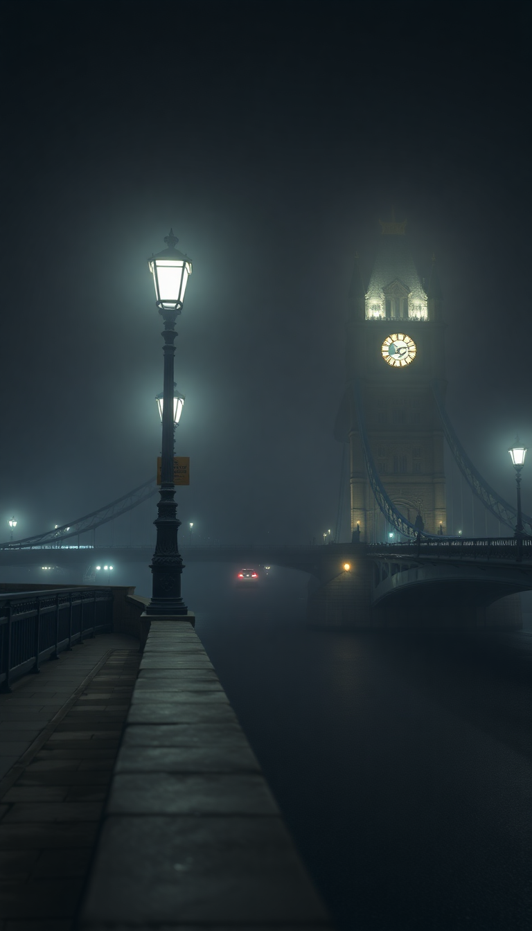 Lush Lampposts Vintage Bridge London Photorealistic Wallpaper