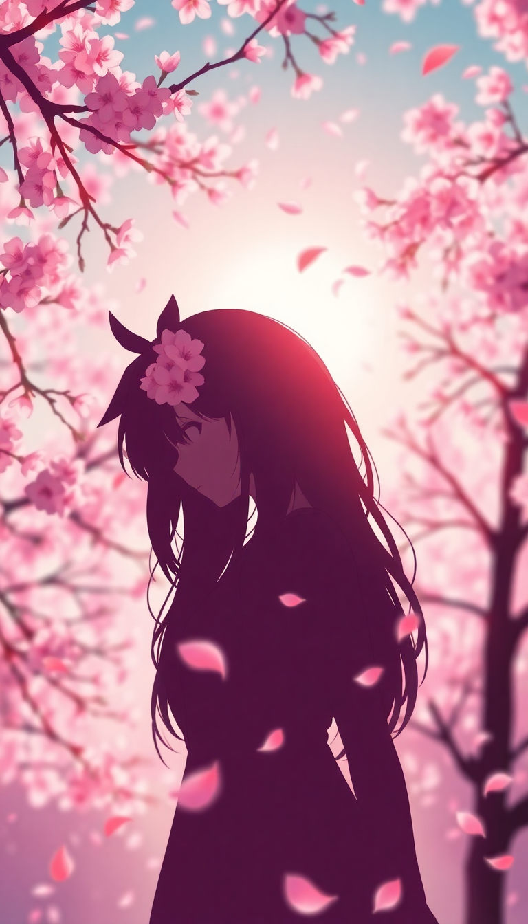 Cherry Blossom Petals Falling Anime Anime Wallpaper