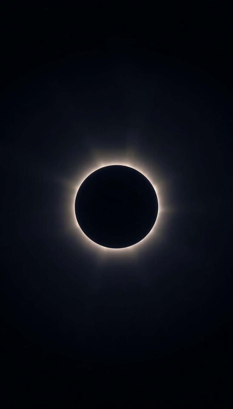 Eclipse Moment Totality Corona Dark Photorealistic Wallpaper