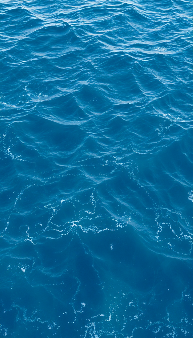 Ocean Waves Aerial View Pattern Photorealistic Wallpaper