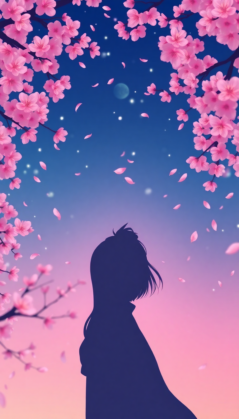 Cherry Blossom Petals Falling Anime Anime Wallpaper
