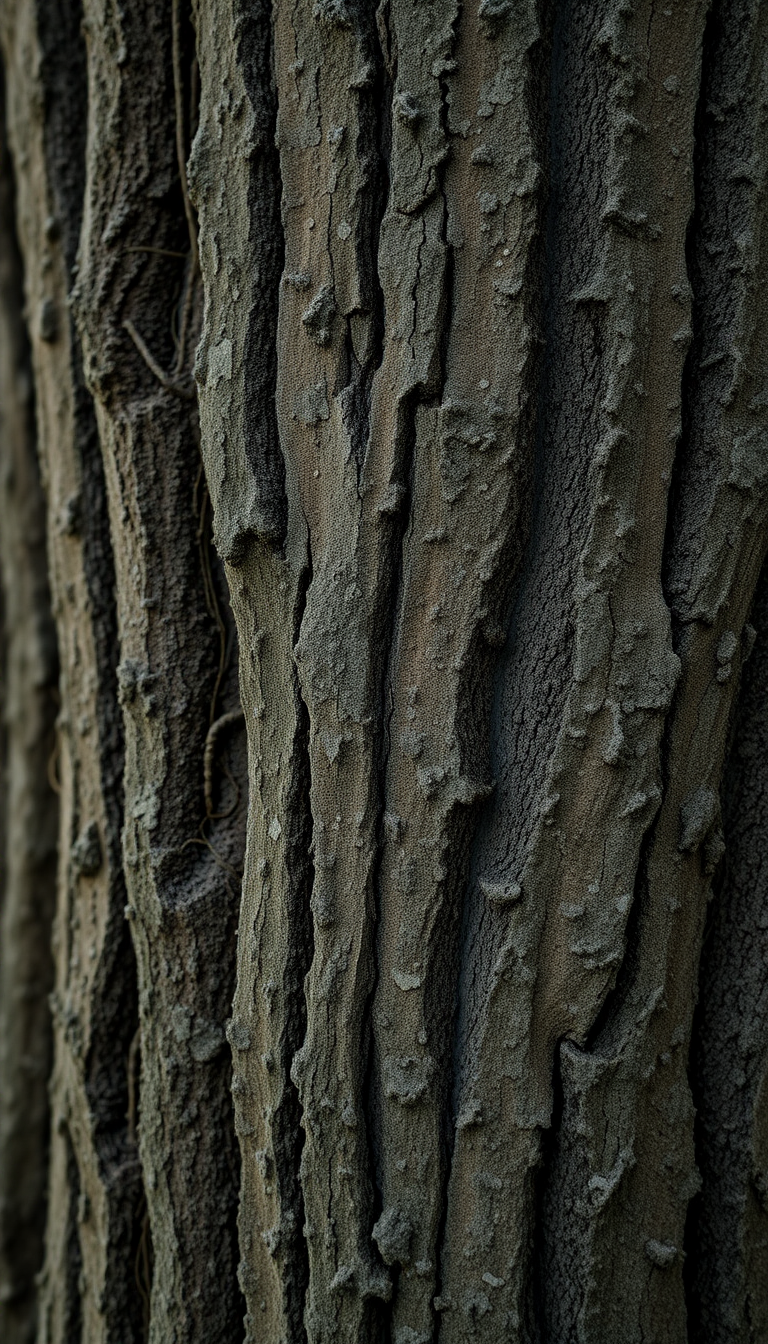 Tree Bark Texture Macro Lines Photorealistic Wallpaper