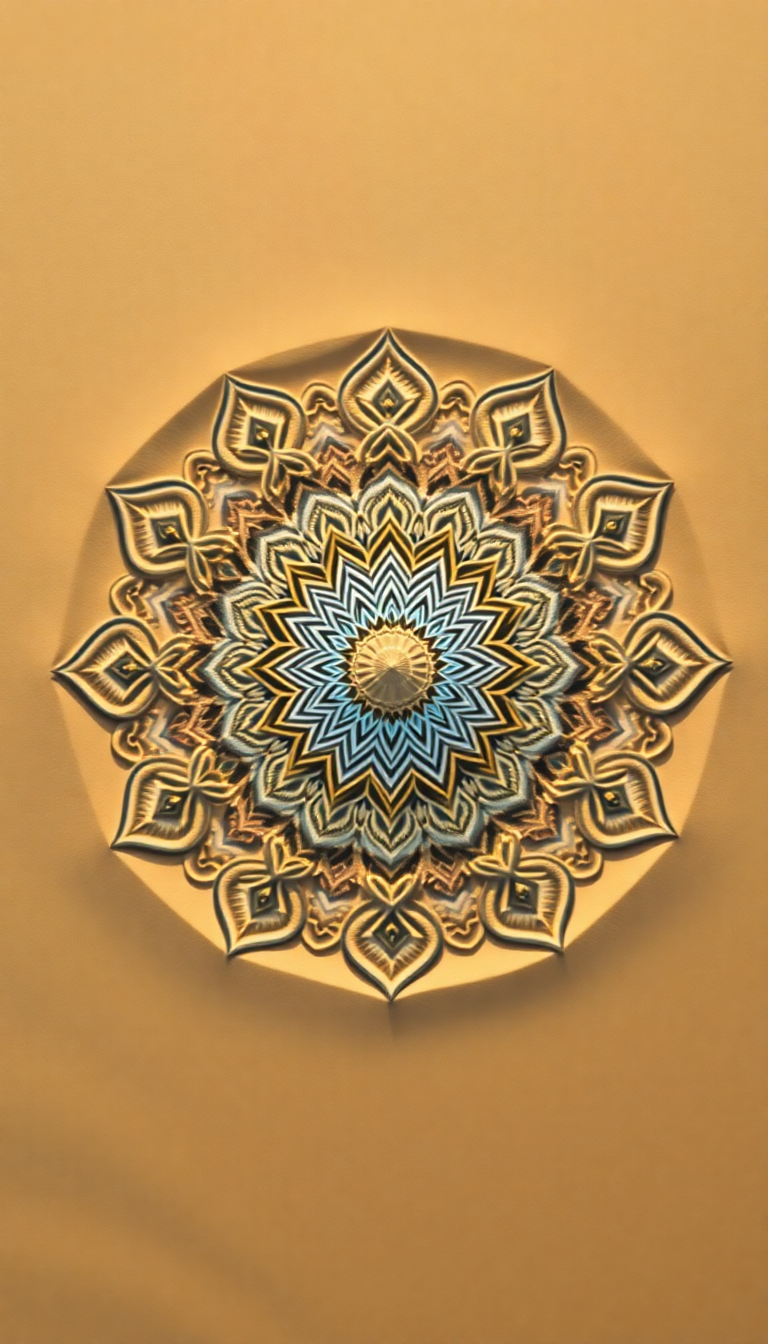 Sand Mandala Intricate Patterns Top Minimalist Wallpaper