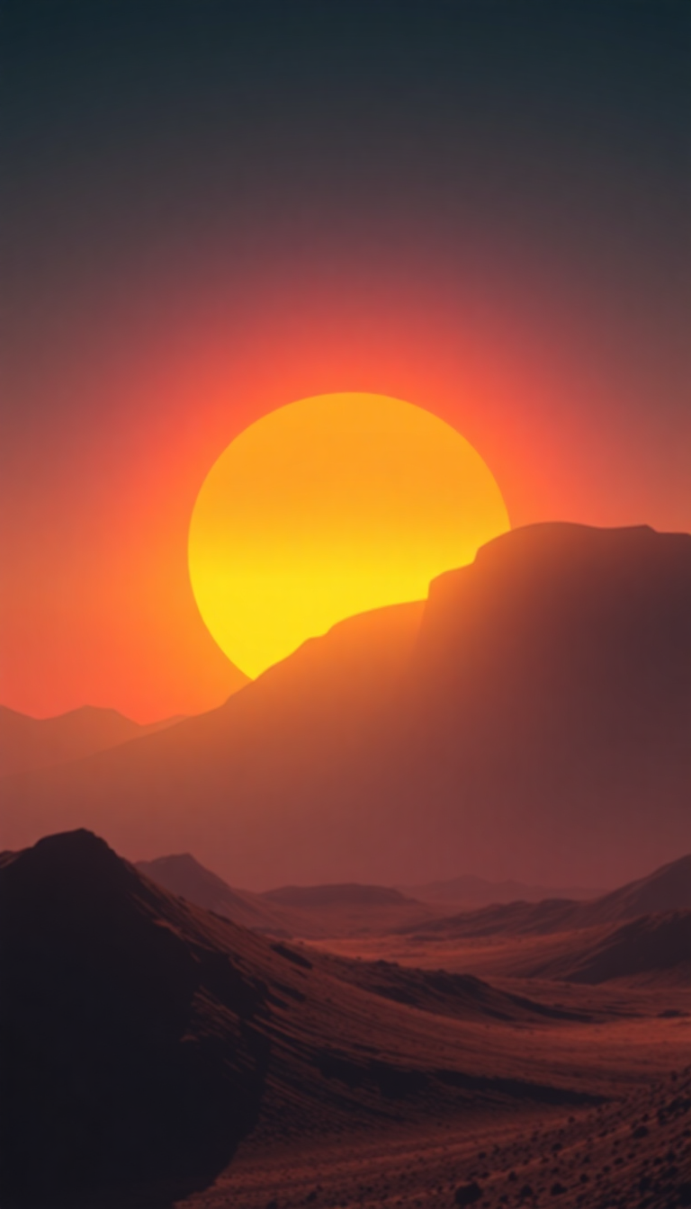 Alien Sunrise Three Suns Different Digital art Wallpaper