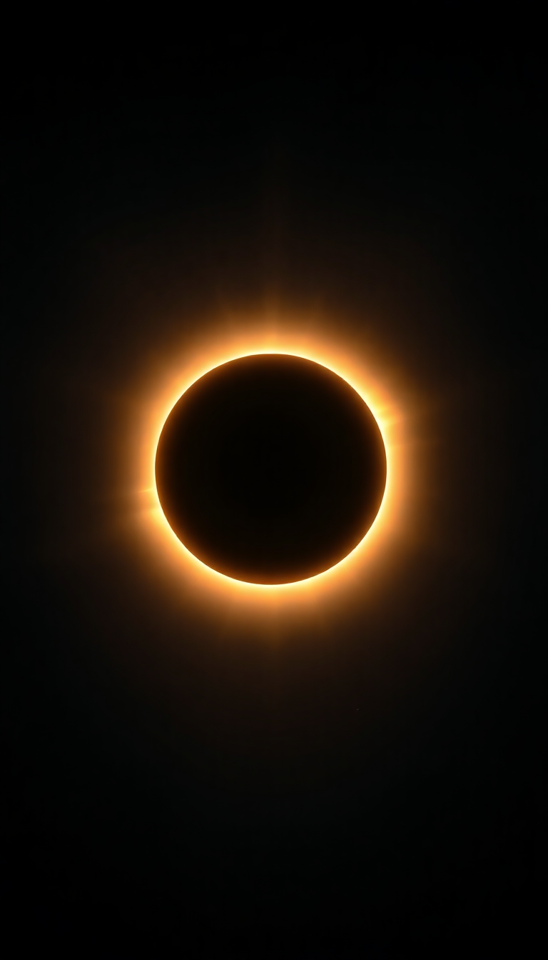 Eclipse Moment Totality Corona Dark Photorealistic Wallpaper