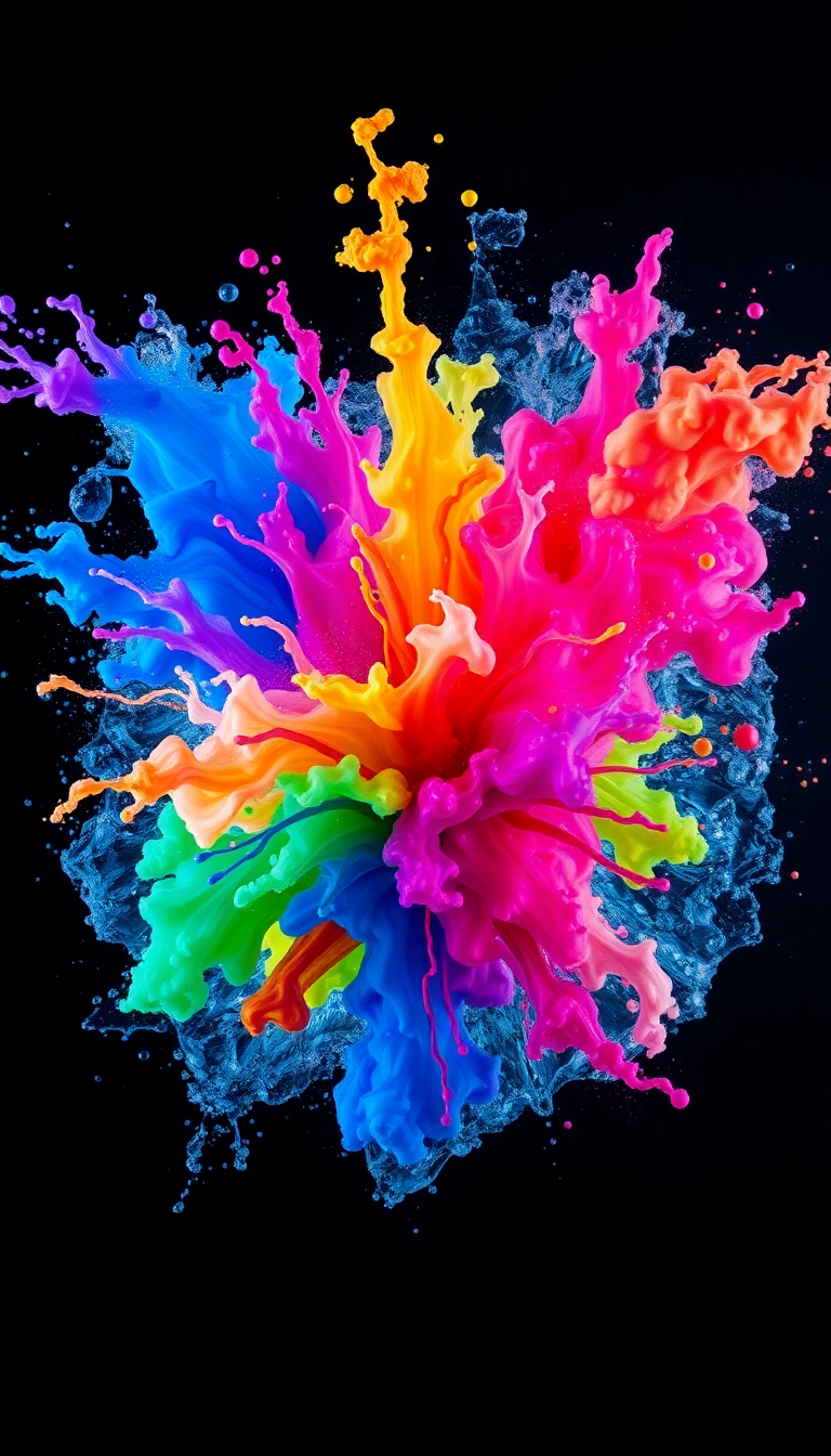 Ink Explosion In Water Freeze Digital art Wallpaper