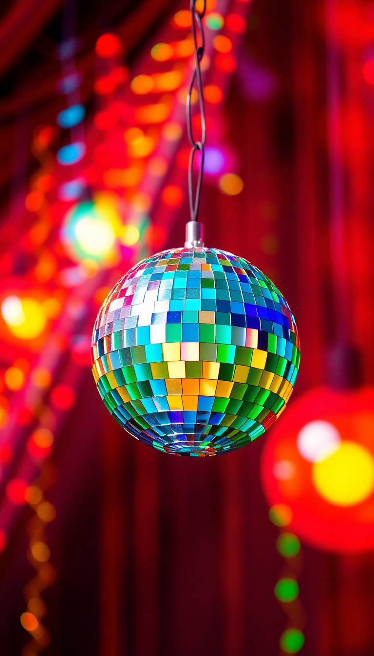 Photorealistic Lush Disco Ball Lights Wallpaper