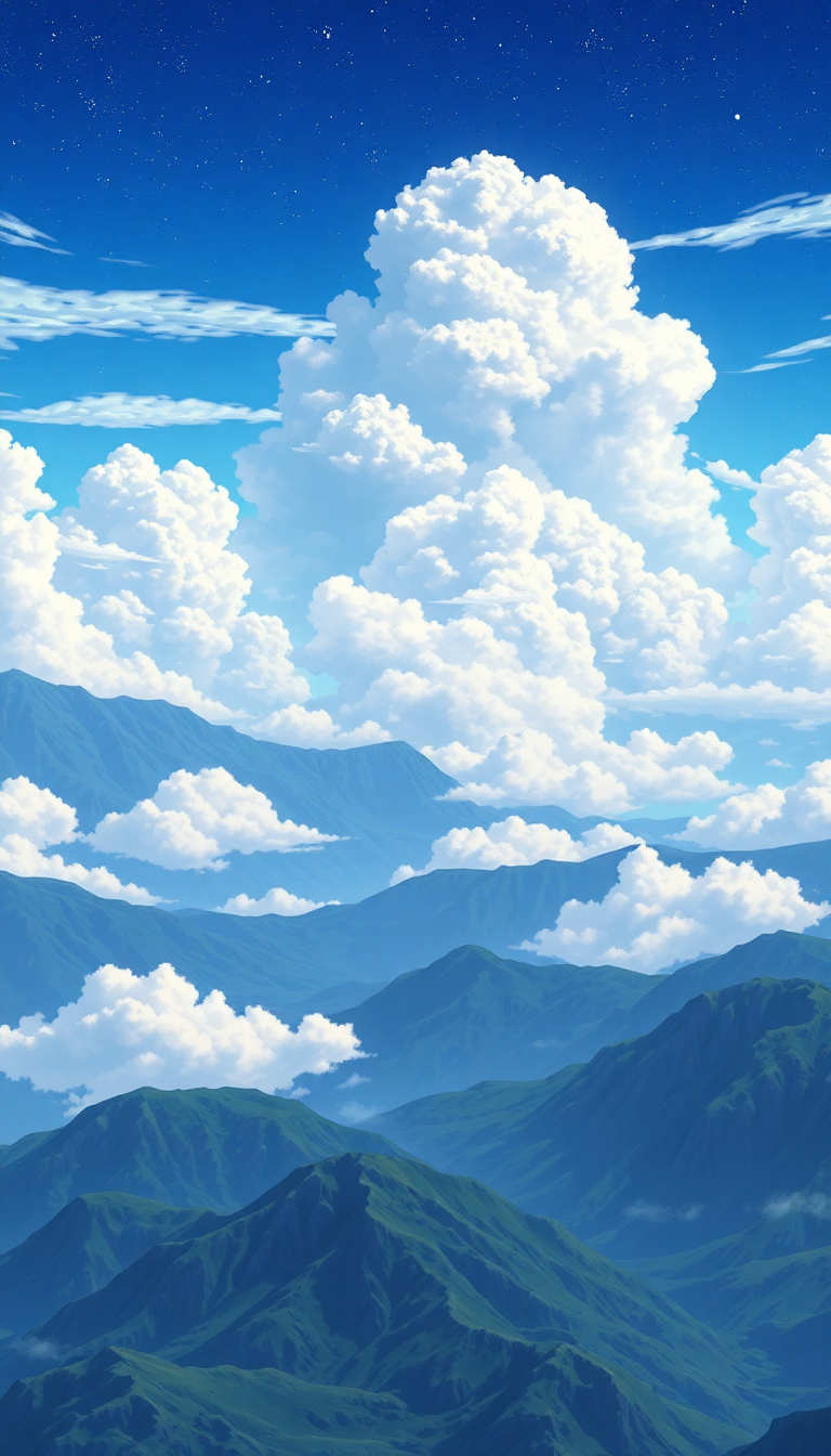 Cloud Sea Above Mountains Anime Anime Wallpaper