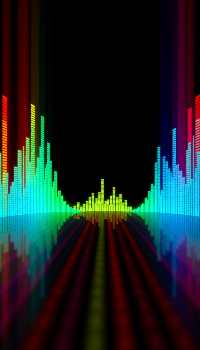 Visualized Colorful Frequency Patterns Abstract 4K Wallpaper