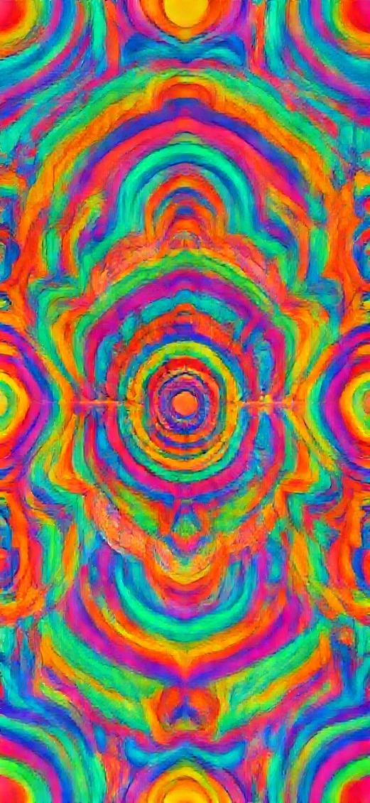 Hazy Groovy Colorful Pattern 60s Digital art Wallpaper
