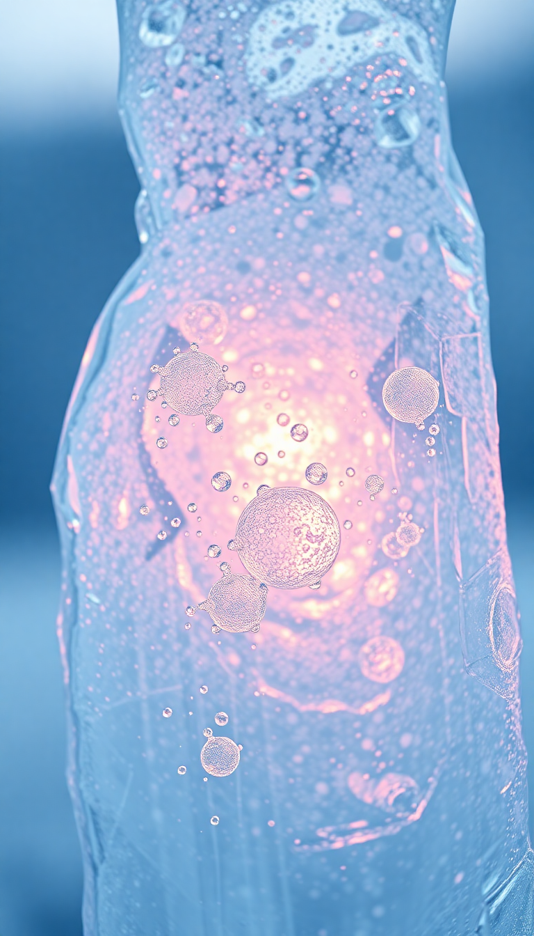 Ice Texture Frozen Bubbles Trapped Photorealistic Wallpaper