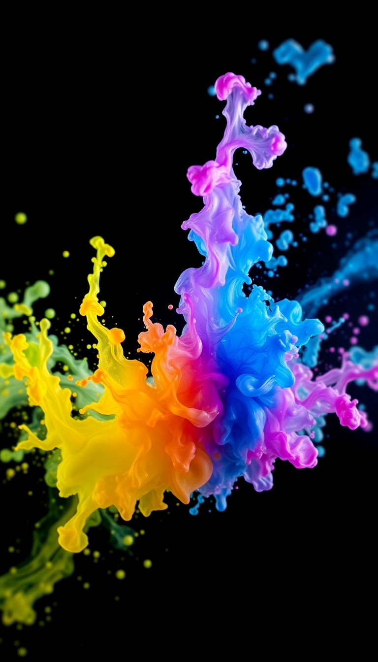 Ink Explosion In Water Freeze Digital art Wallpaper