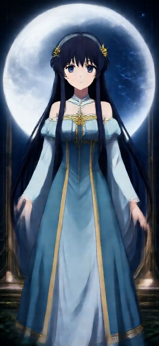 Moonlit Shrine Maiden Anime Mystical Anime Wallpaper