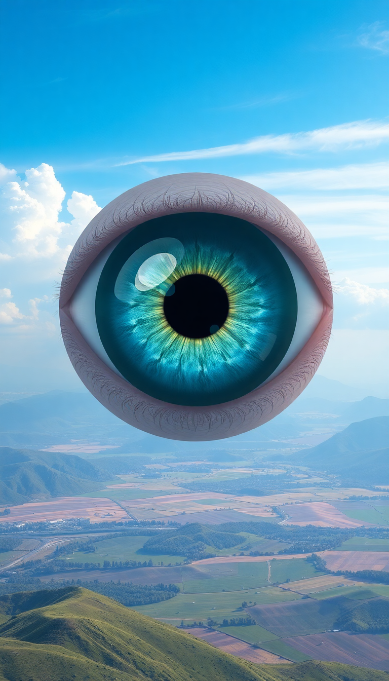 Giant Eye In Sky Watching Digital art Wallpaper