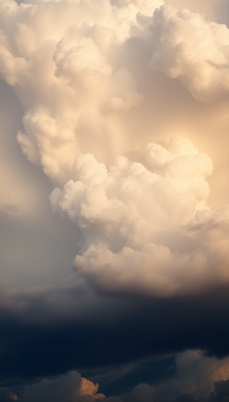 Mammatus Clouds Dramatic Bubble Sky Photorealistic Wallpaper