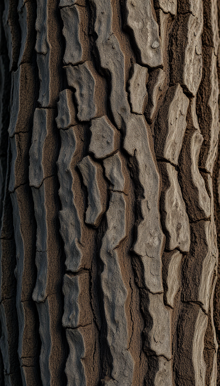 Tree Bark Texture Macro Lines Photorealistic Wallpaper