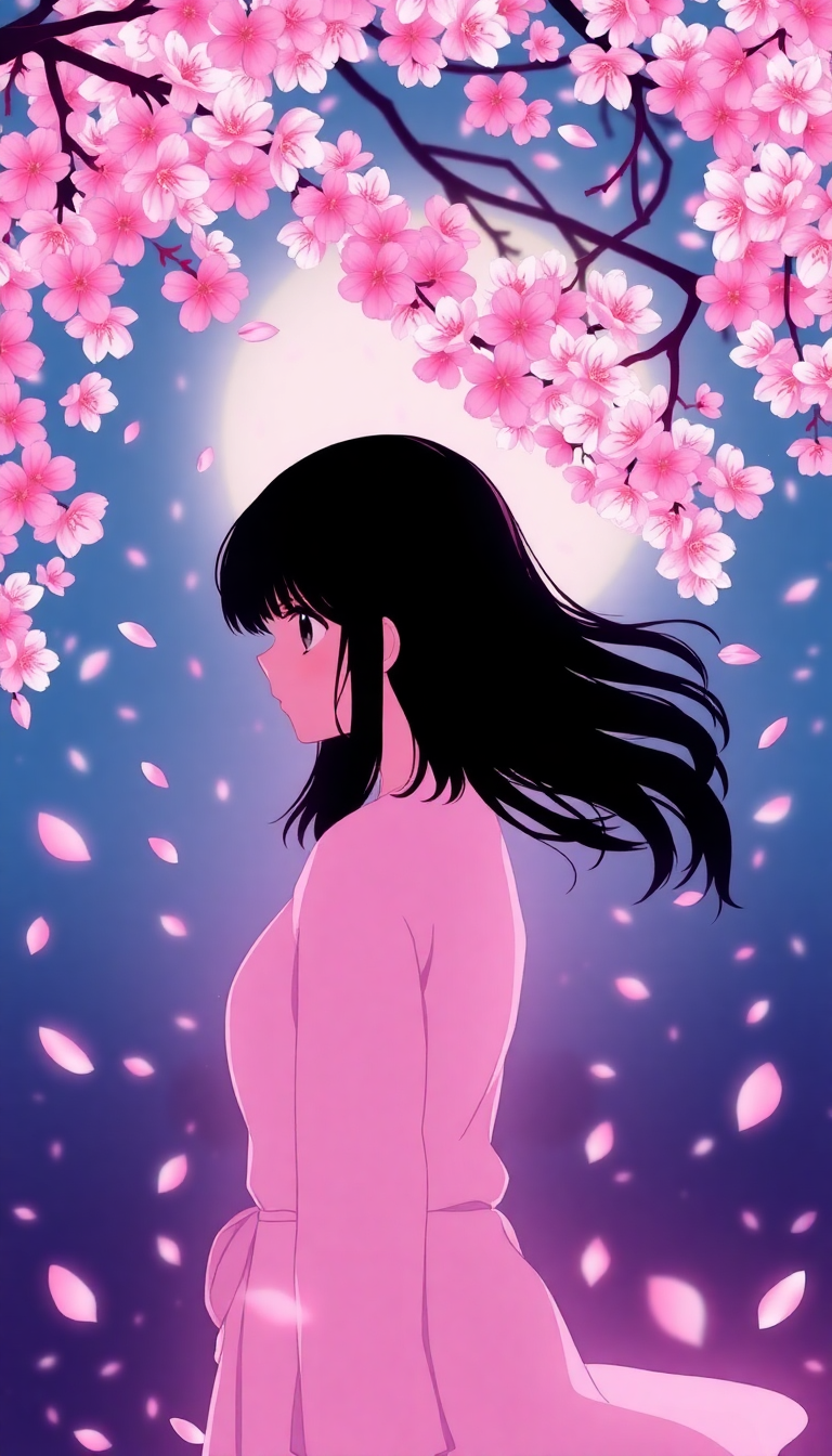 Cherry Blossom Petals Falling Anime Anime Wallpaper