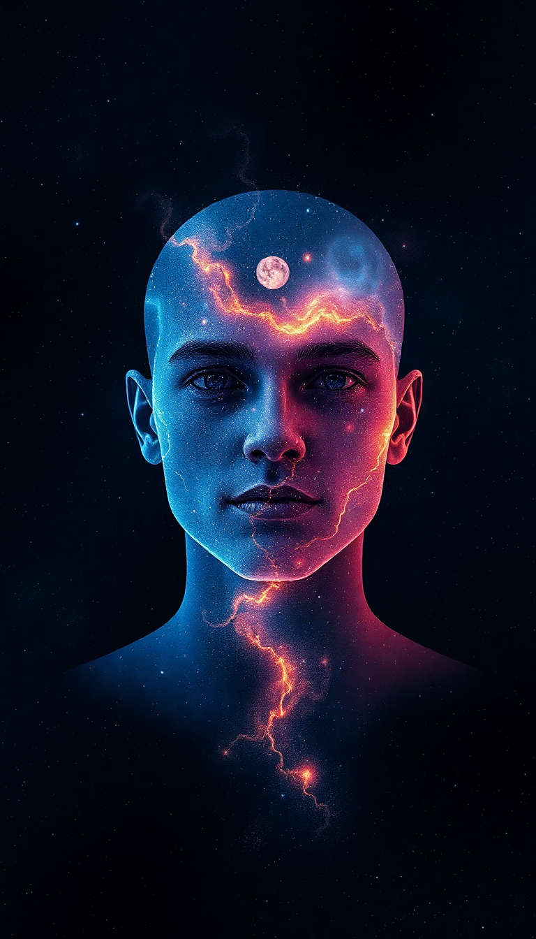 Person Made Of Galaxies Cosmic Digital art Wallpaper