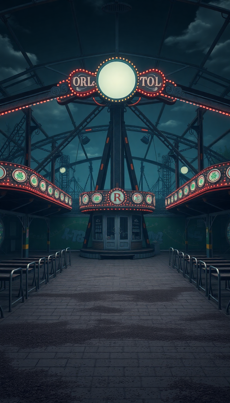 Abandoned Amusement Park Anime Eerie Anime Wallpaper