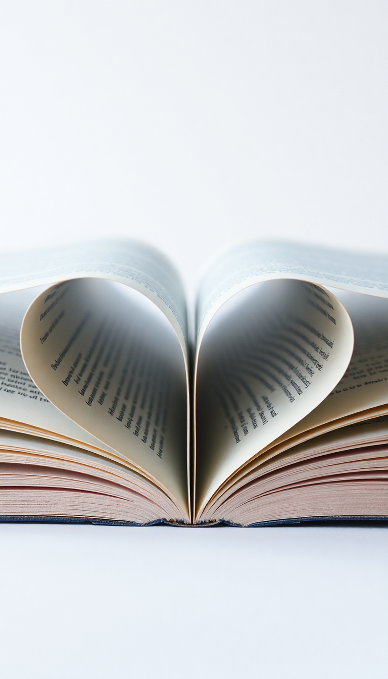 Book Pages Heart Shape Romantic Aesthetic Wallpaper