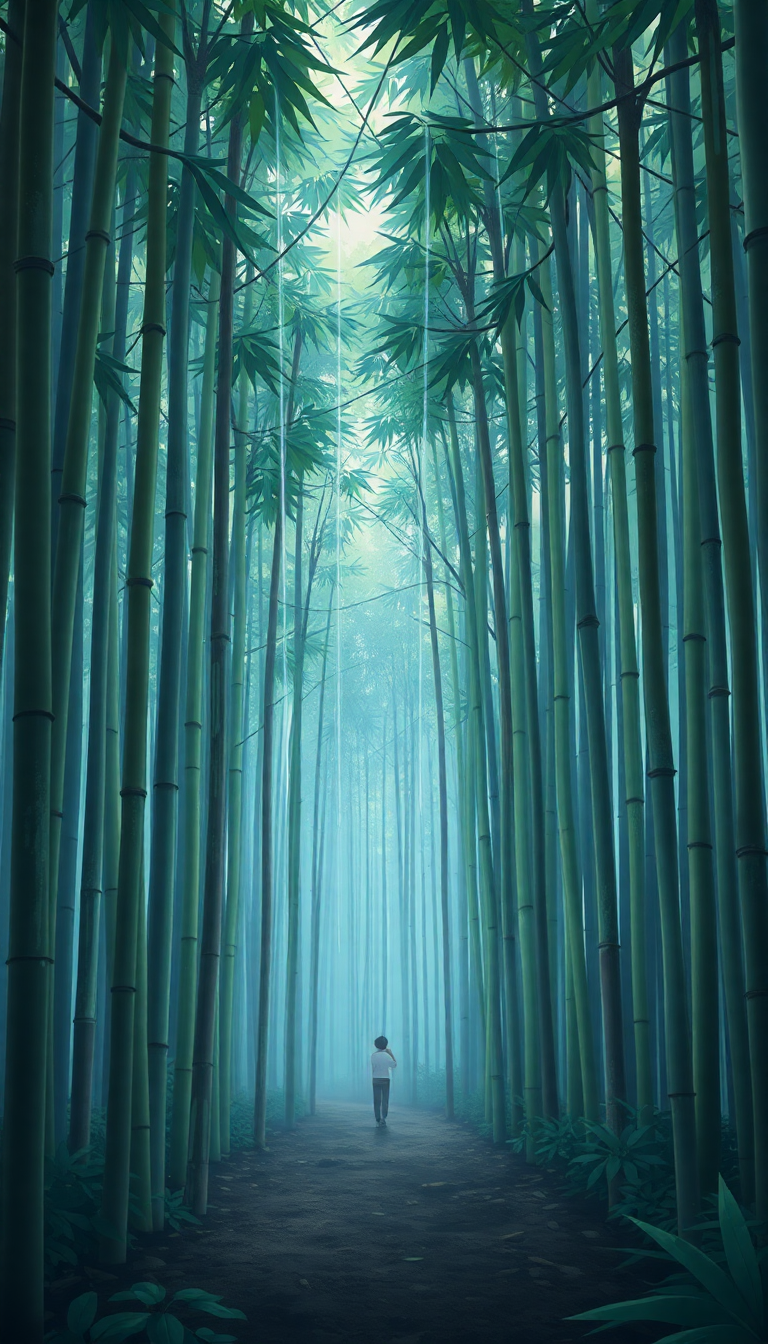 Bamboo Forest Rain Anime Peaceful Anime Wallpaper