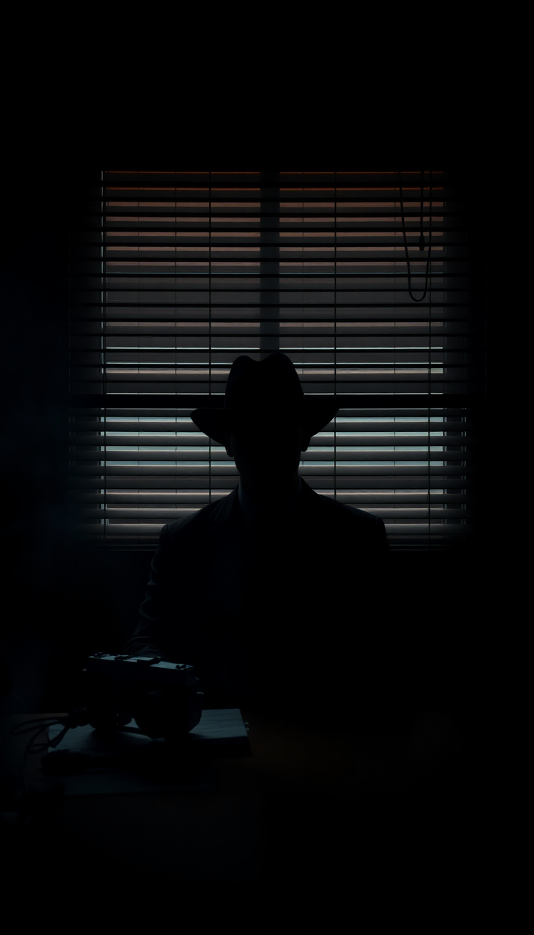 Noir Detective Office Blinds Shadows Aesthetic Wallpaper