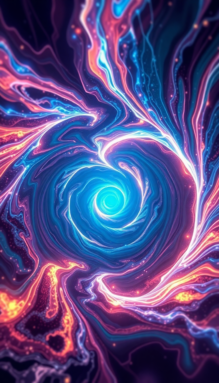 Wormhole Portal Swirling Energy Gateway Digital art Wallpaper