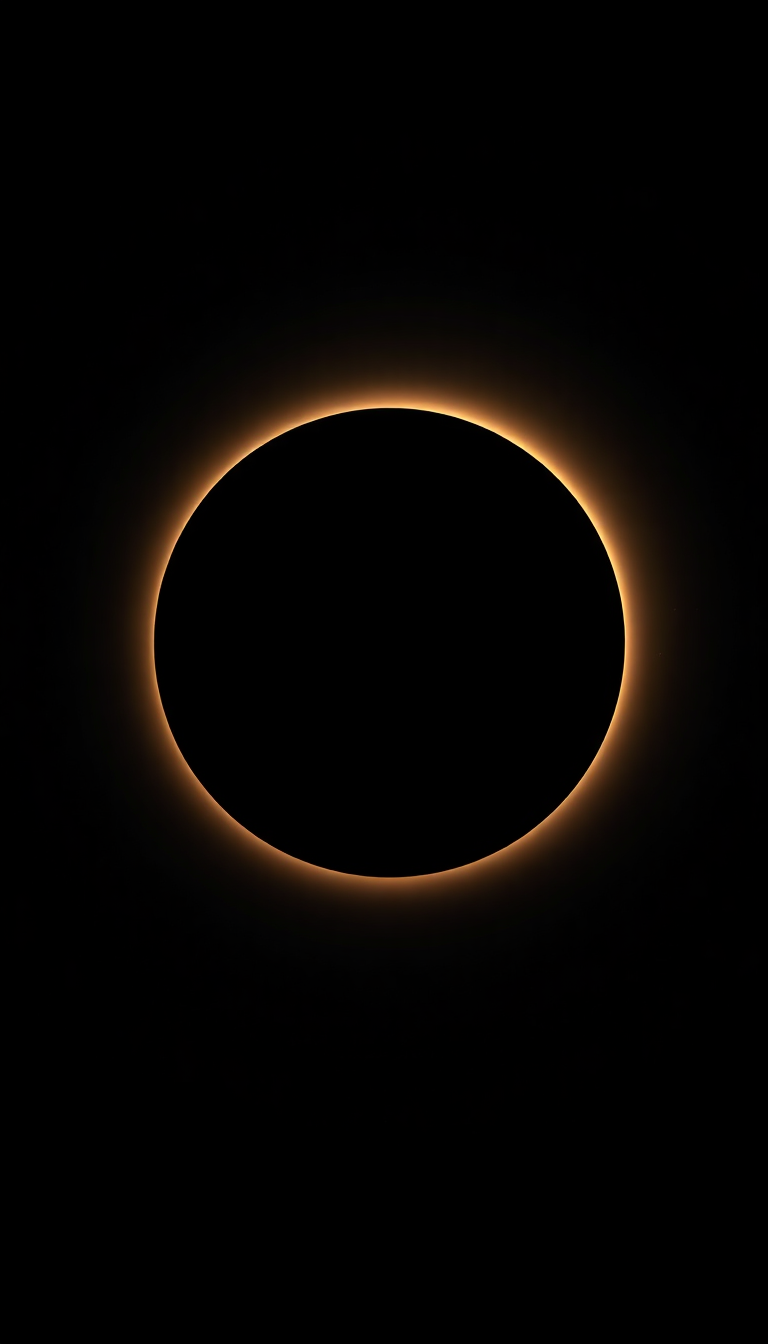 Eclipse Moment Totality Corona Dark Photorealistic Wallpaper
