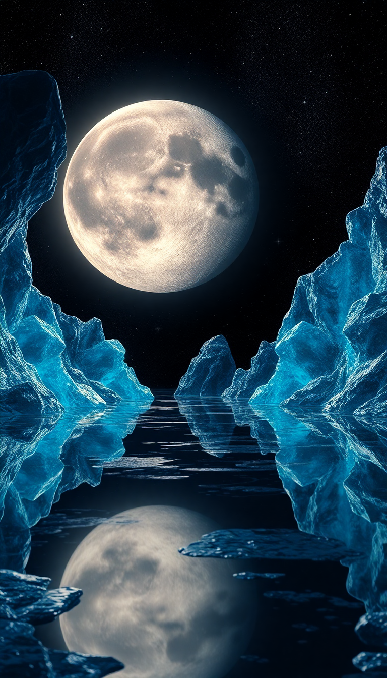 Crystal Caves On Alien Moon Digital art Wallpaper
