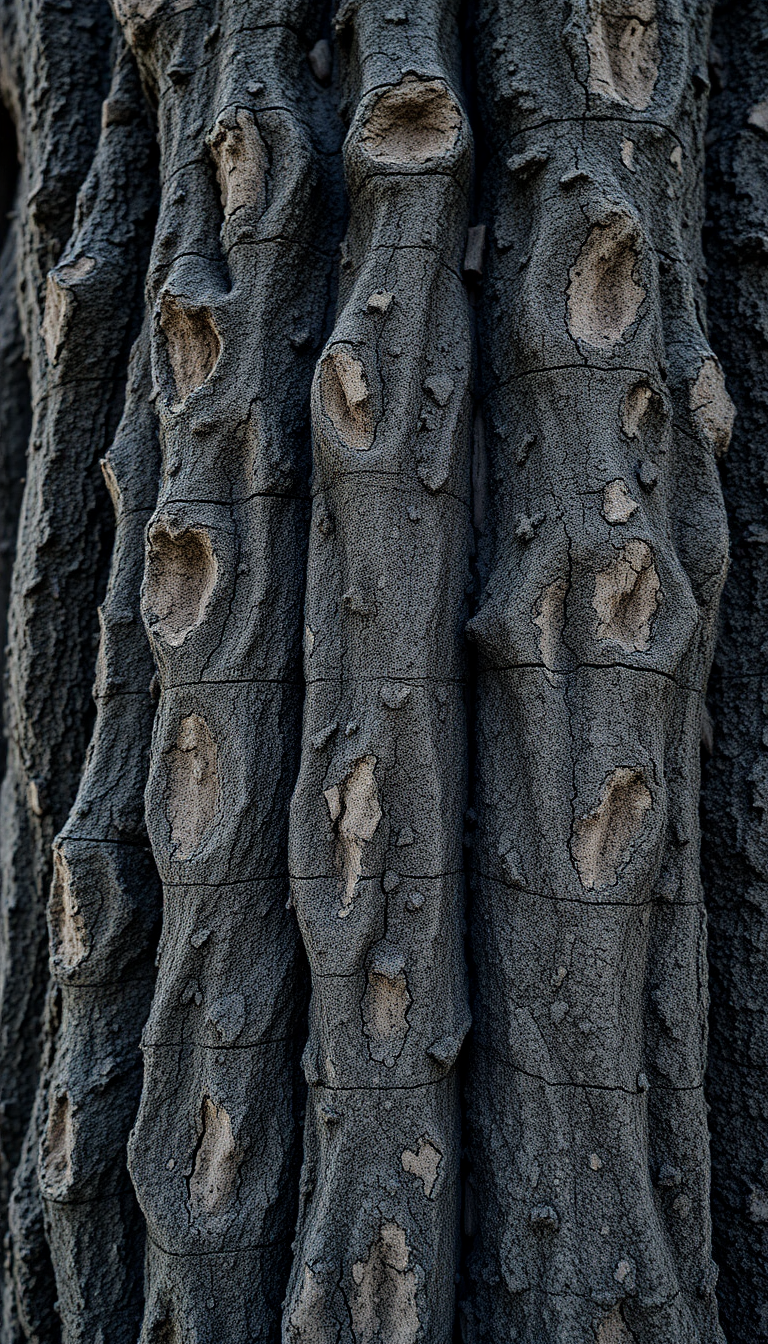 Tree Bark Texture Macro Lines Photorealistic Wallpaper