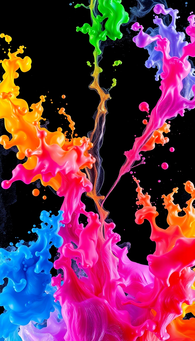 Ink Explosion In Water Freeze Digital art Wallpaper