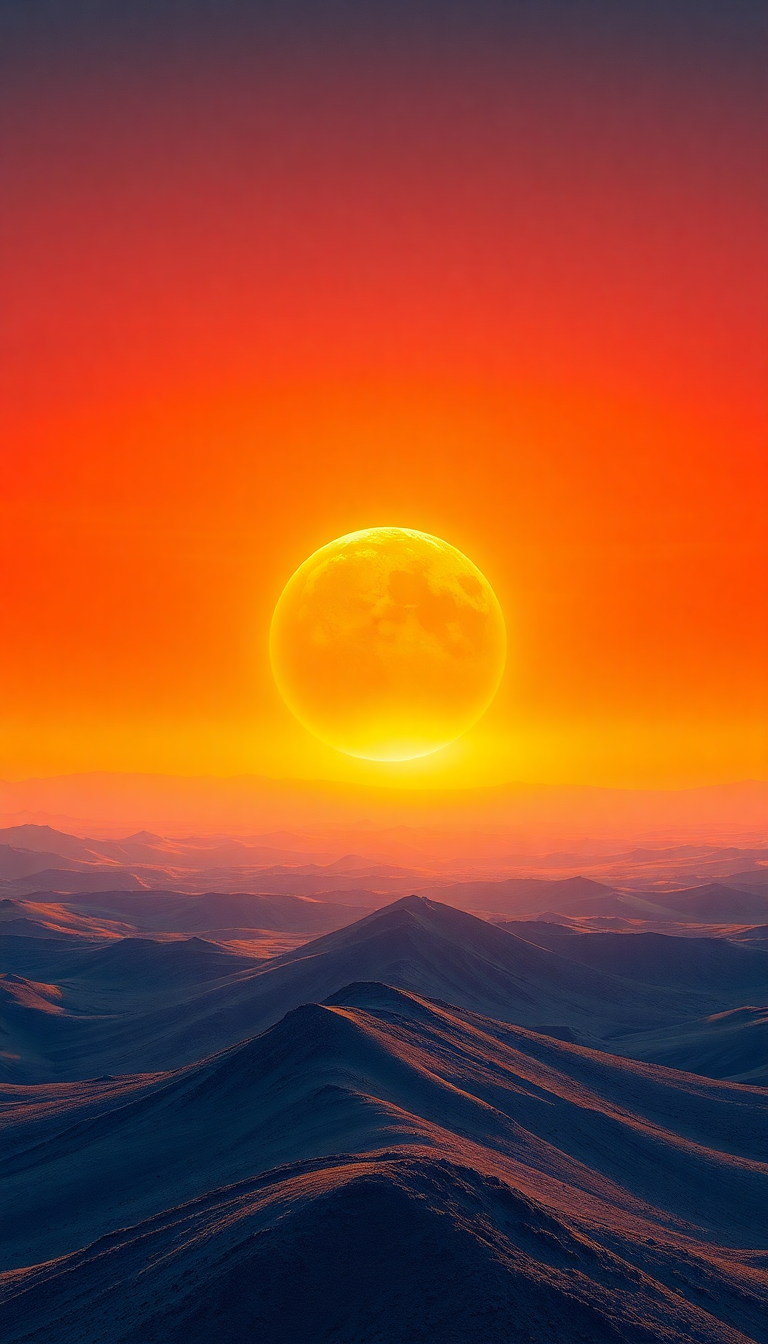 Alien Sunrise Three Suns Different Digital art Wallpaper