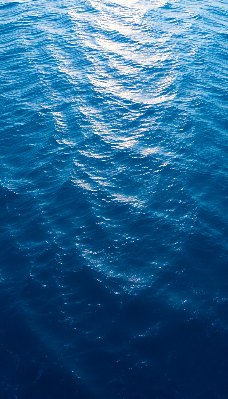 Ocean Waves Aerial View Pattern Photorealistic Wallpaper