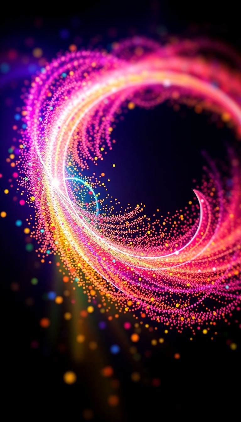 Generative Art Flowing Particles Stream Digital art Wallpaper
