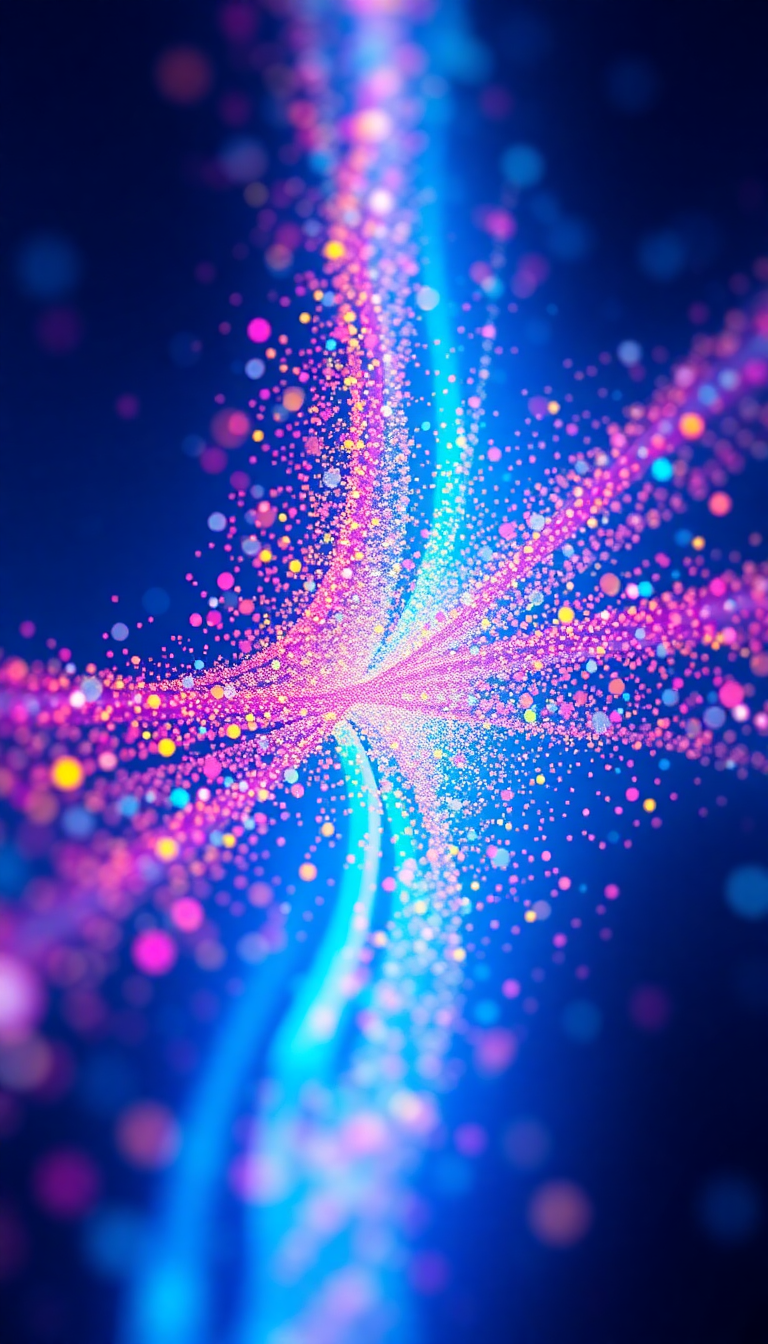 Generative Art Flowing Particles Stream Digital art Wallpaper