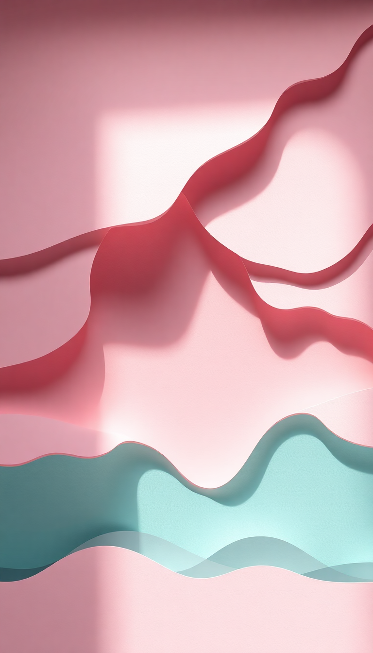 Paper Cut Layers Creating Depth Minimalist Wallpaper