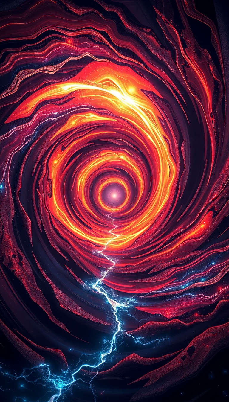 Wormhole Portal Swirling Energy Gateway Digital art Wallpaper