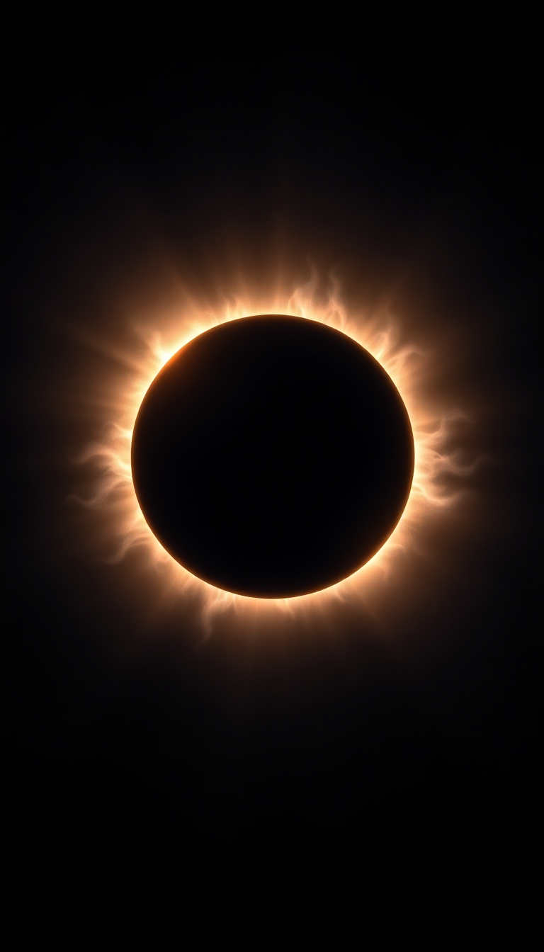 Solar Eclipse Corona Diamond Ring Photorealistic Wallpaper