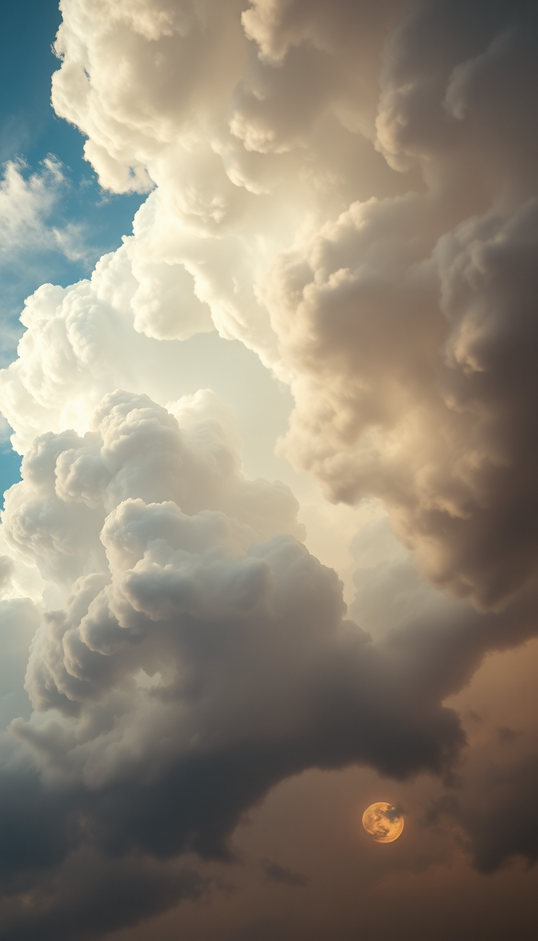 Mammatus Clouds Dramatic Bubble Sky Photorealistic Wallpaper