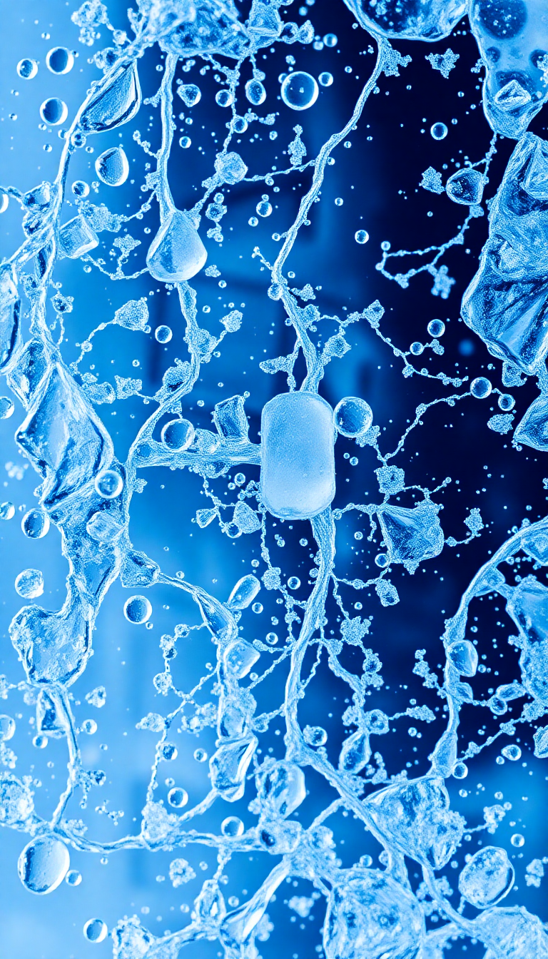 Ice Texture Frozen Bubbles Trapped Photorealistic Wallpaper