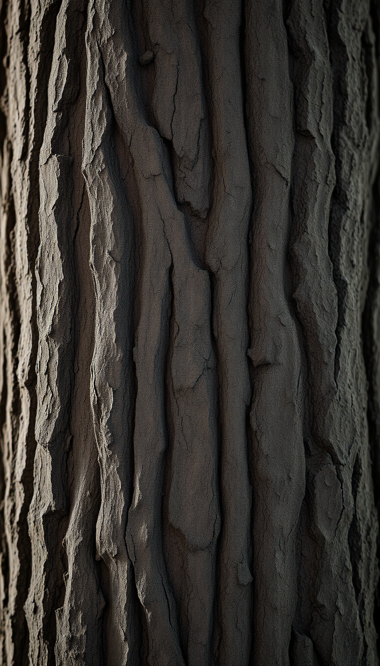 Tree Bark Texture Macro Lines Photorealistic Wallpaper