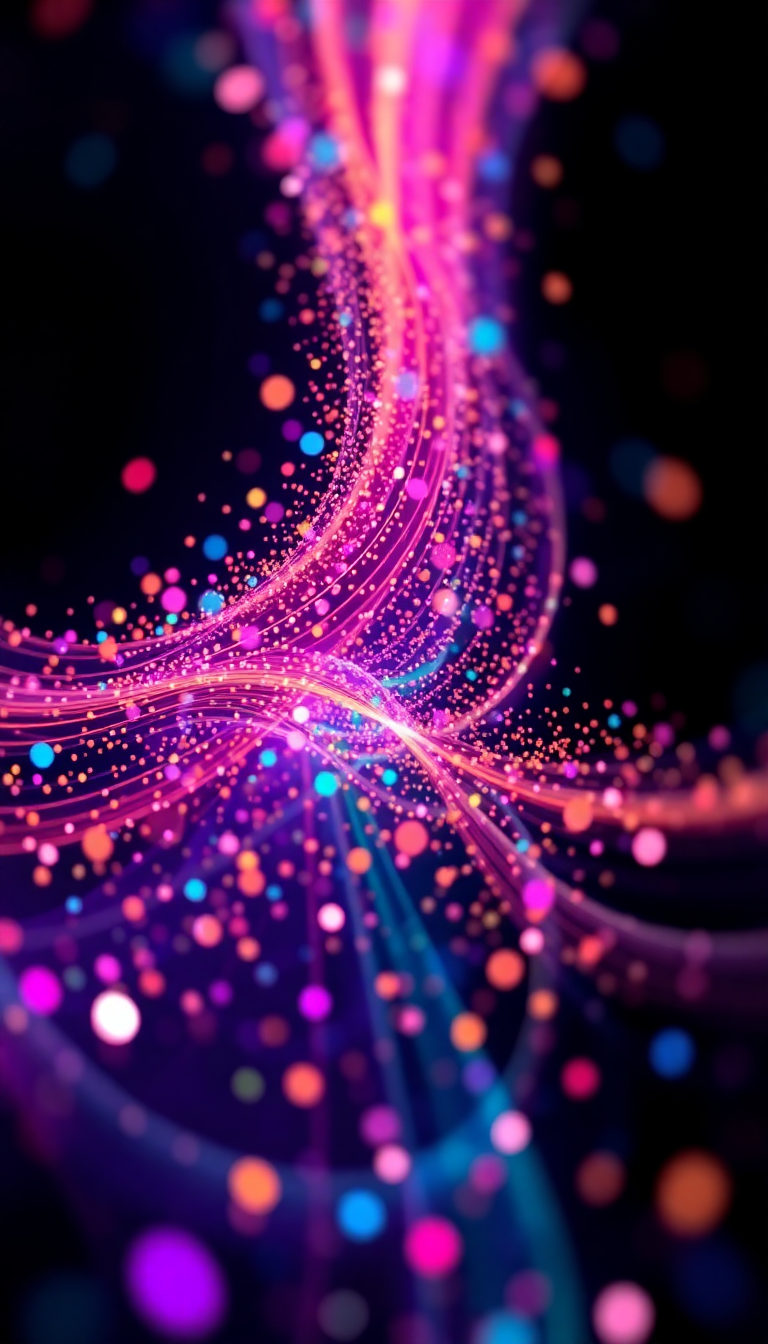 Generative Art Flowing Particles Stream Digital art Wallpaper