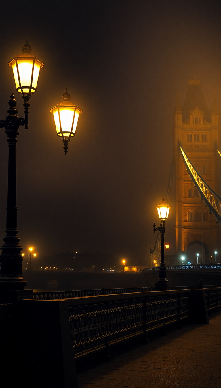 Foggy London Bridge Electric HD Wallpaper