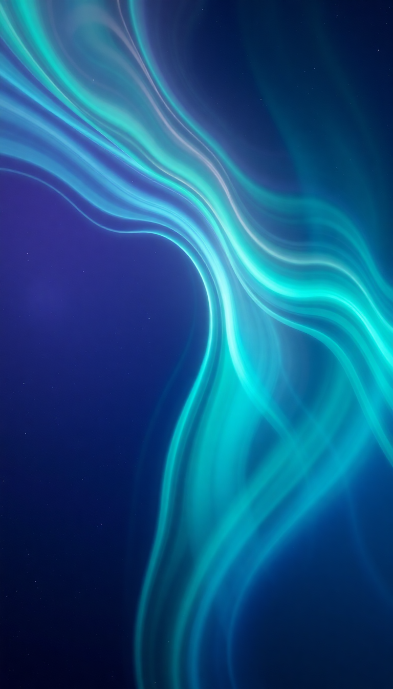 Northern Lights Abstracted Flowing Ribbons Digital art Wallpaper