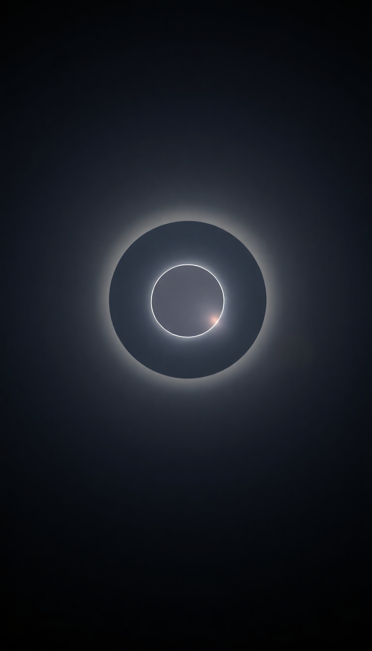 Eclipse Moment Totality Corona Dark Photorealistic Wallpaper