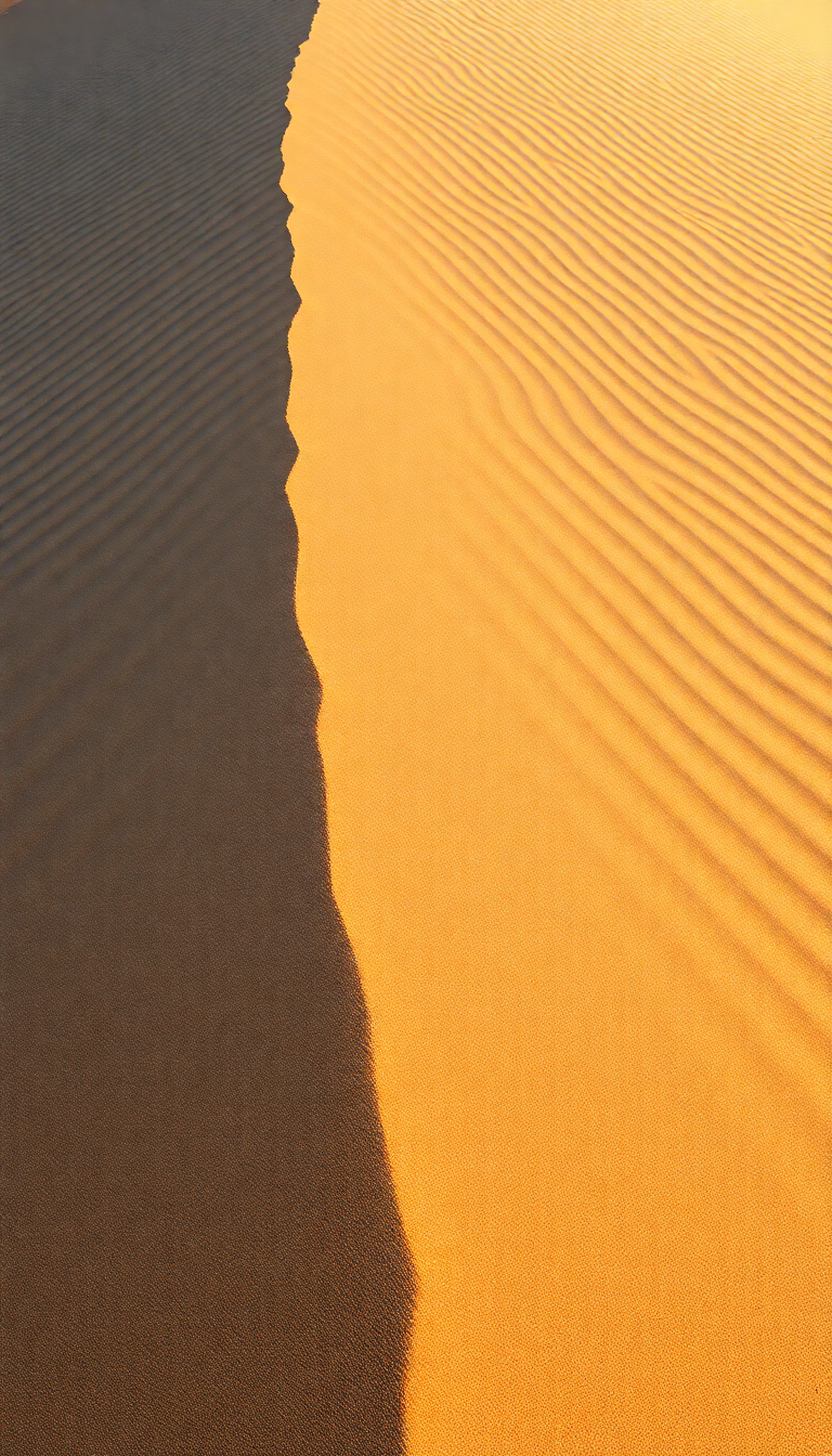Sand Dune Ripples Wind Patterns Photorealistic Wallpaper