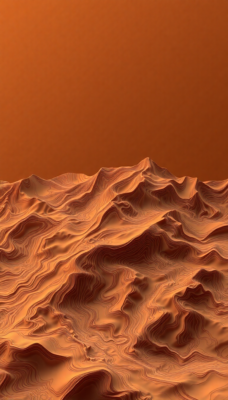 Topographic Lines Flowing Terrain Map Minimalist Wallpaper