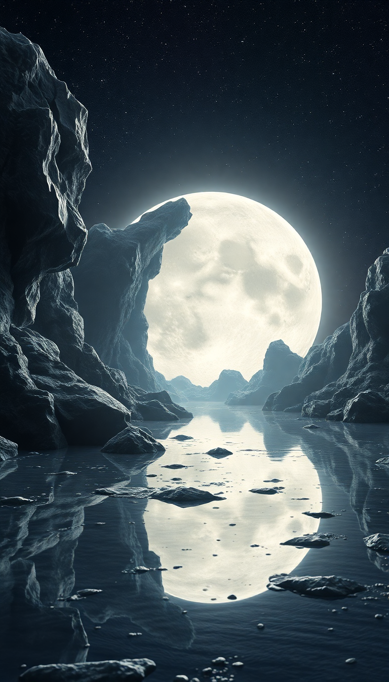 Crystal Caves On Alien Moon Digital art Wallpaper