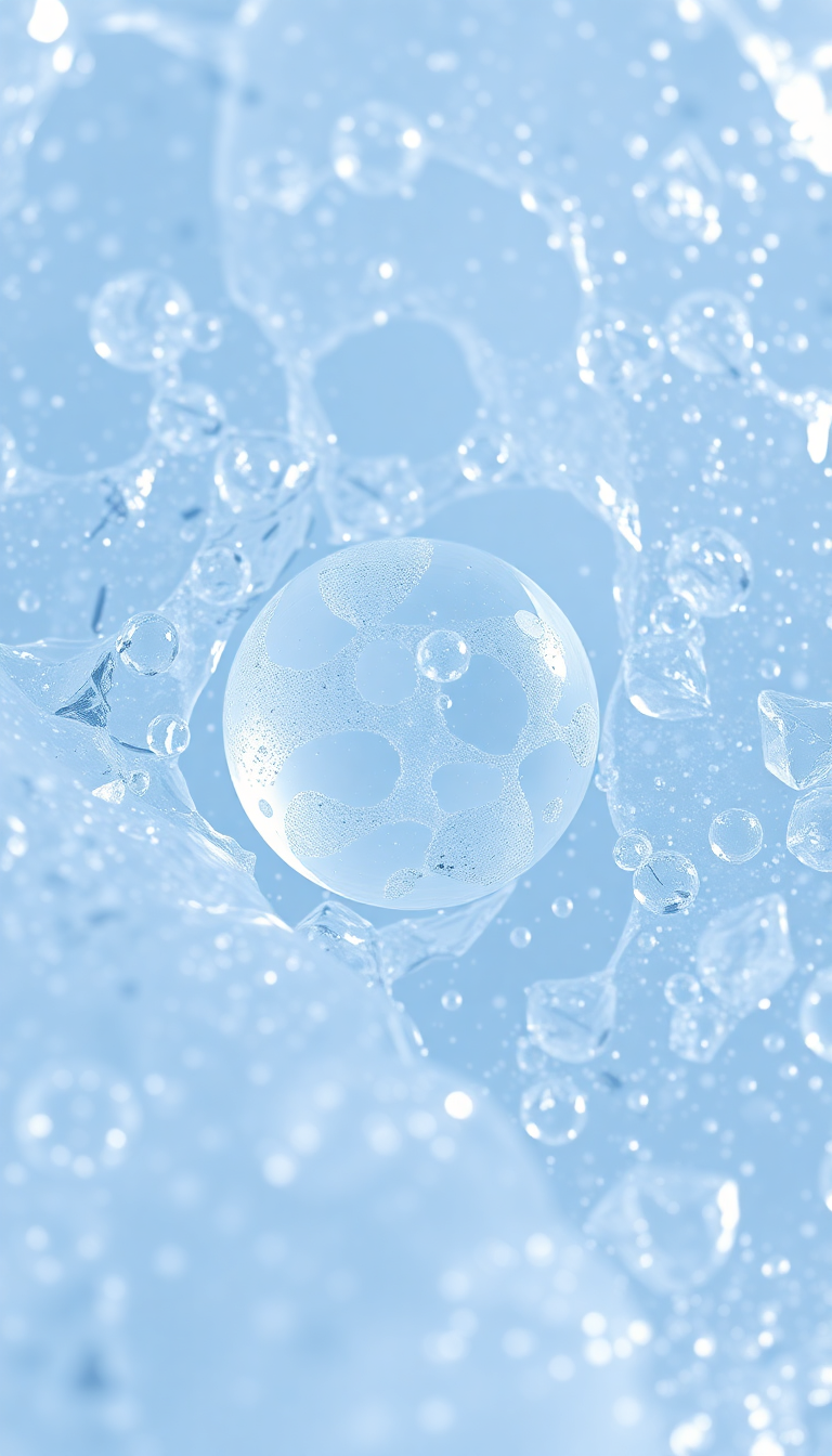 Ice Texture Frozen Bubbles Trapped Photorealistic Wallpaper