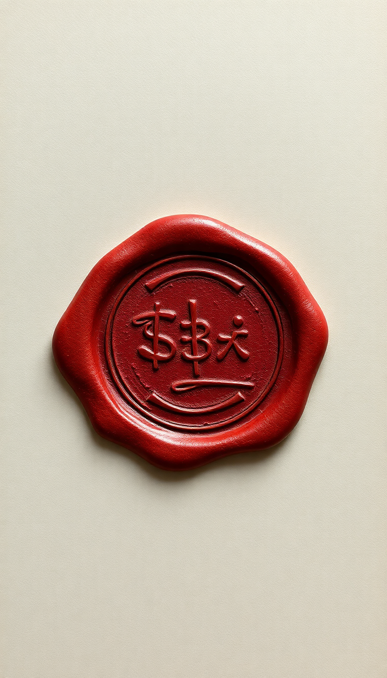 Baroque Handwritten Letter Wax Seal Vintage Wallpaper